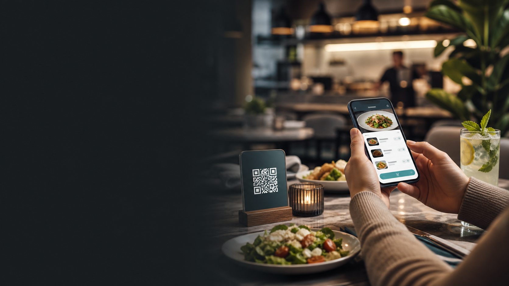 Generated restaurant ordering platform visual